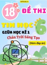 Tuyển tập 18 Đề thi giữa học kì 1 môn Tin học Lớp 6 Chân Trời Sáng Tạo (Kèm đáp án)